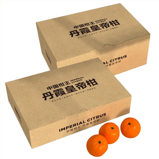 皇帝柑水果盒包装设计