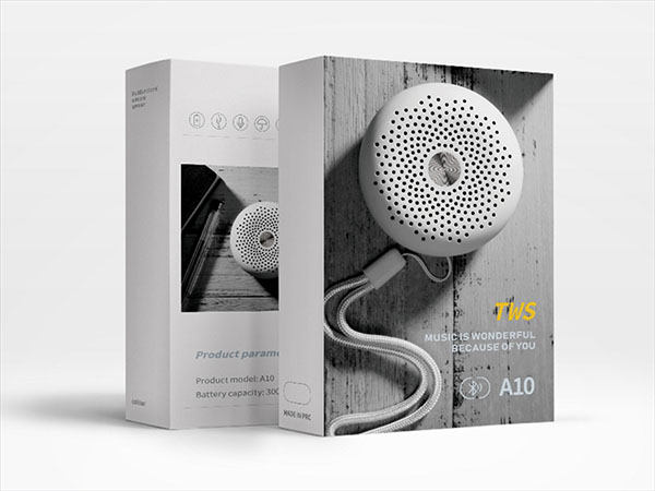 迷你蓝牙智能音箱包装彩盒设计定制