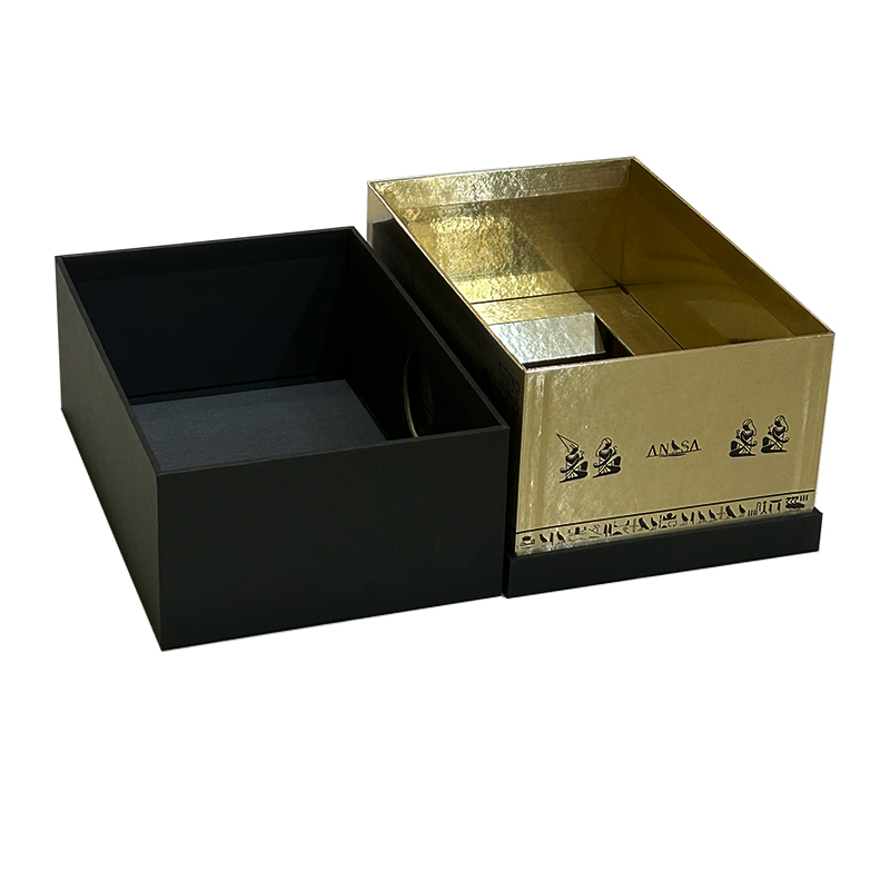 黑金天地盖礼盒包装盒设计定制