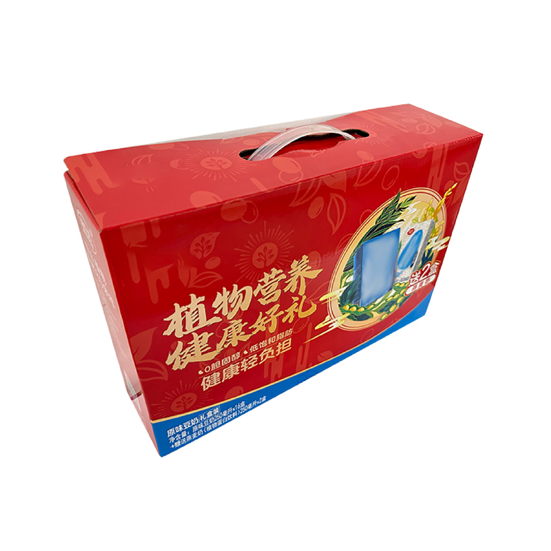 纯牛奶豆奶酸奶包装纸箱红色彩箱