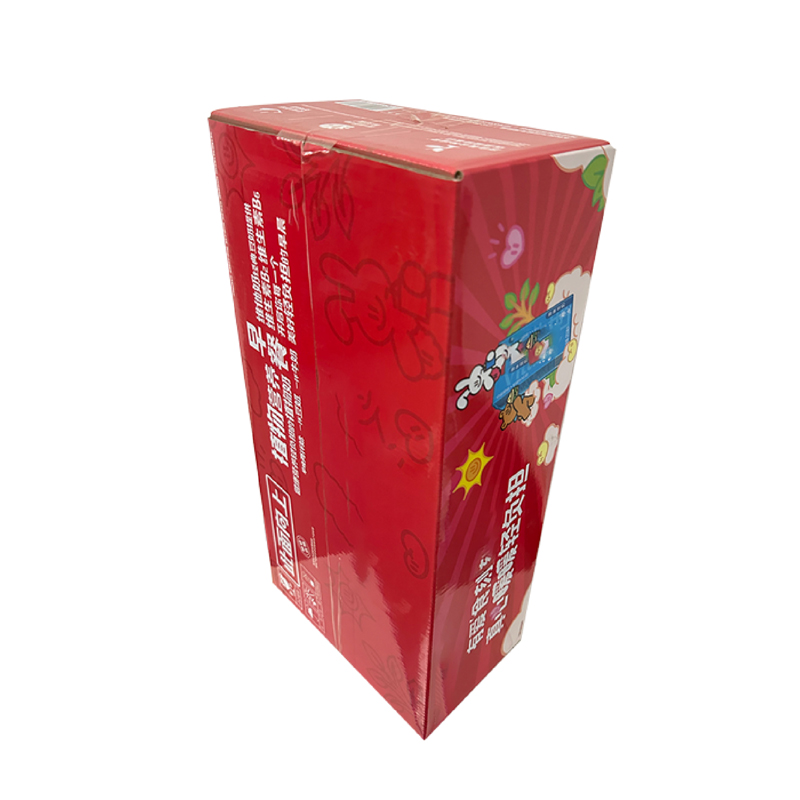 红色包装箱豆奶制品包装设计定制