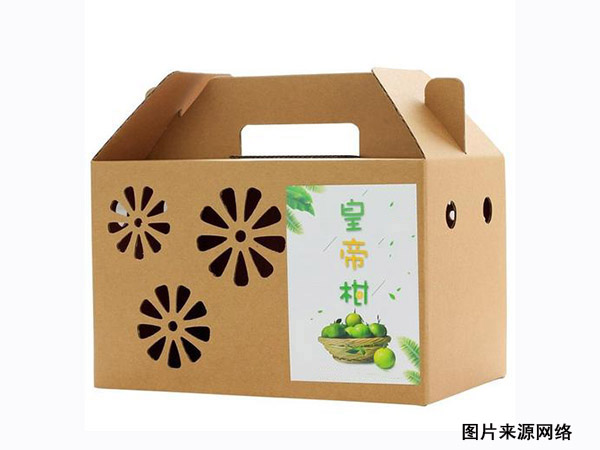 带手提打孔水果包装纸箱